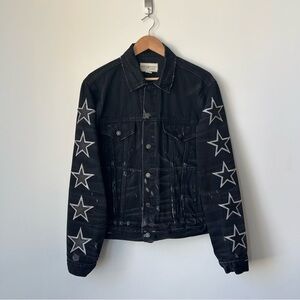 Ralph Lauren Denim & Supply Leather Star Denim Trucker Jacket Men’s M Distressed